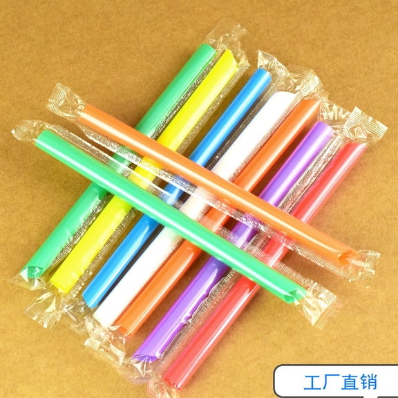 Pajitas para té con leche, pajitas de colores, pajitas desechables, pajitas de plástico envasadas individualmente, pajitas negras