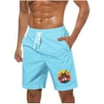 thumbnail image 2 of Runfenguu Shorts Set, Shorts Men Men Casual Fashion Print Shorts With Pockets Elastic Waist Beach Pants Lounge Shorts, 2 of 5