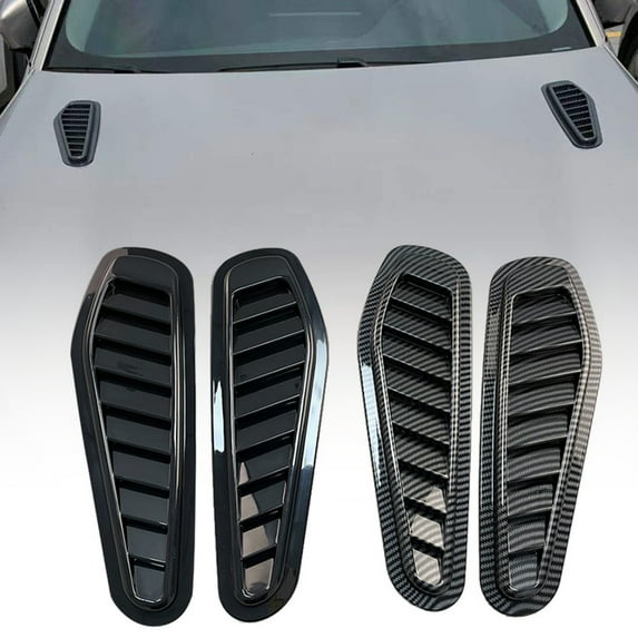 SPRING PARK 2Pcs Air Outlet Cover Universal Anti-scratch ABS Decorative Bonnet Vent Hood Cover for Car