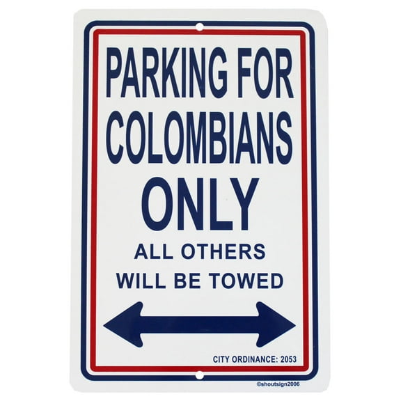 Colombia Parking Sign