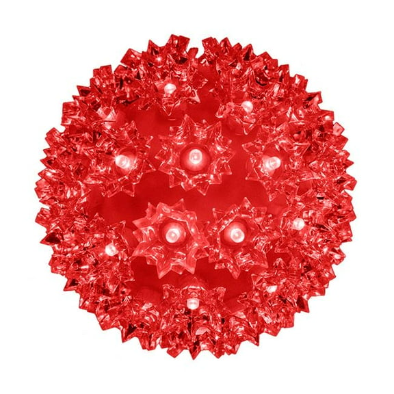 Queens of Christmas S-150SPH-REST-10 150L 10 in. Sphere LED with 50 Strobes, Red
