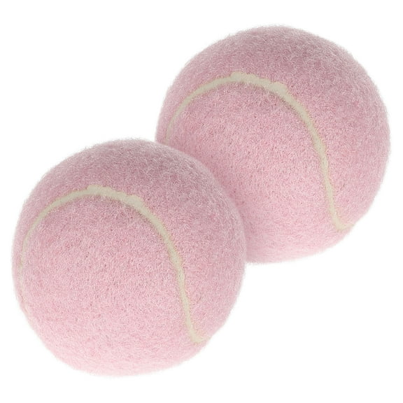 Pawsdot 2Pack Indoor Tennis Practice Rubber Pink for Girls Tennis Balls Training Equipment