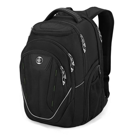 Swissdigital Design Large Travel Backpack For Men, TSA-Friendly Business Laptop Backpack, USB Charging Port,RFID Protection Tech Backpack Fits 15.6Inch Laptop (TERABYTE J16BTF-21)