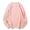 thumbnail image 2 of SWIMSHY Unisex Heart Pattern Printed Crewneck Casual Sweatshirt Fashion Graphic Printed Long Sleeved Pullover Loose Tops Pink, S, 2 of 4