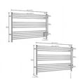 thumbnail image 6 of Amplia Dual 12-Bar Hardwired and Plug-In Electric Towel Warmer in Brushed Stainless Steel, 6 of 6