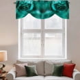 thumbnail image 2 of Green Rose Tie Up Valance Curtains for Windows, Kitchen Curtains Window Treatments, Elegance Fantasy Flowers Romantic Short Window Shades Valances for Bedroom Bathroom Cafe 42"x18", 2 of 8