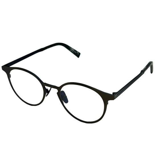 John Varvatos Mens Matte Gunmetal Round Metal Eyewear Frame V168 49mm