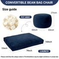 thumbnail image 4 of Giant Convertible Bean Bag Chair Bed for Adults, Folds from Lazy Chair to Floor Mattress – Ideal for Home Office, Relaxing & Sleeping, 4 of 7