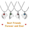 thumbnail image 2 of Rush Best Friends Forever and Ever Necklace with Crystal Broken Heart Charm Pendant Set Friendship Necklace S3240, 2 of 5