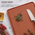 thumbnail image 4 of KitchenAid Classic Plastic Cutting Board with Trench, Non-Slip Edges, Dishwasher Safe, 12x18, Scorched Orange, 4 of 6