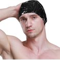 thumbnail image 3 of FYBTO Swimming Cap Texture Black Marble Unisex Adult FYBTO Polyester, 3 of 4