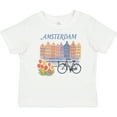 thumbnail image 3 of Inktastic Amsterdam Cityscape with Bicycle and Tulips Boys or Girls Baby T-Shirt, 3 of 5