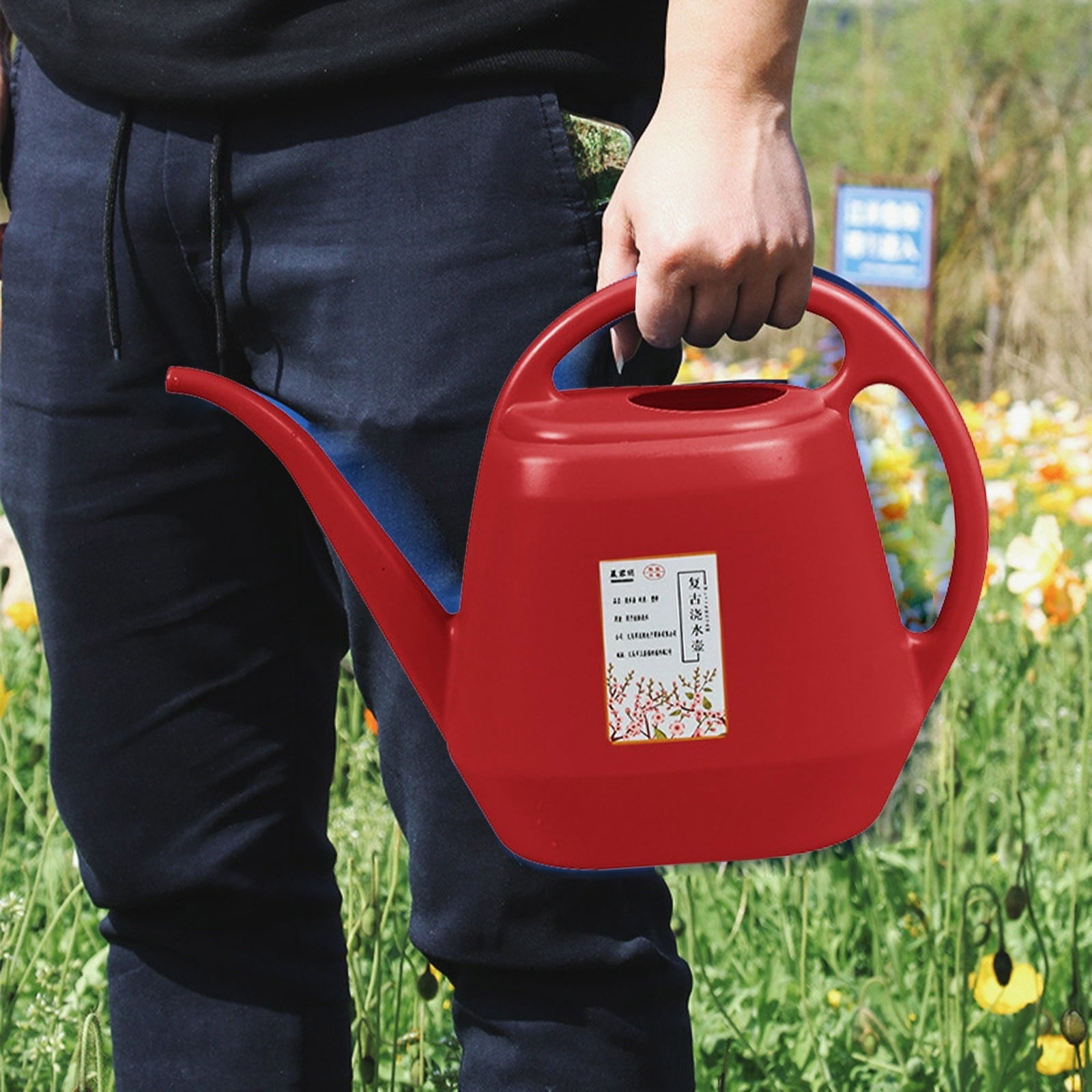 1-Gallon Indoor/Outdoor Watering Can - Pot with Comfortable Handle & Long Spout for Houseplants, Succulents, Bonsai & Garden Flowers