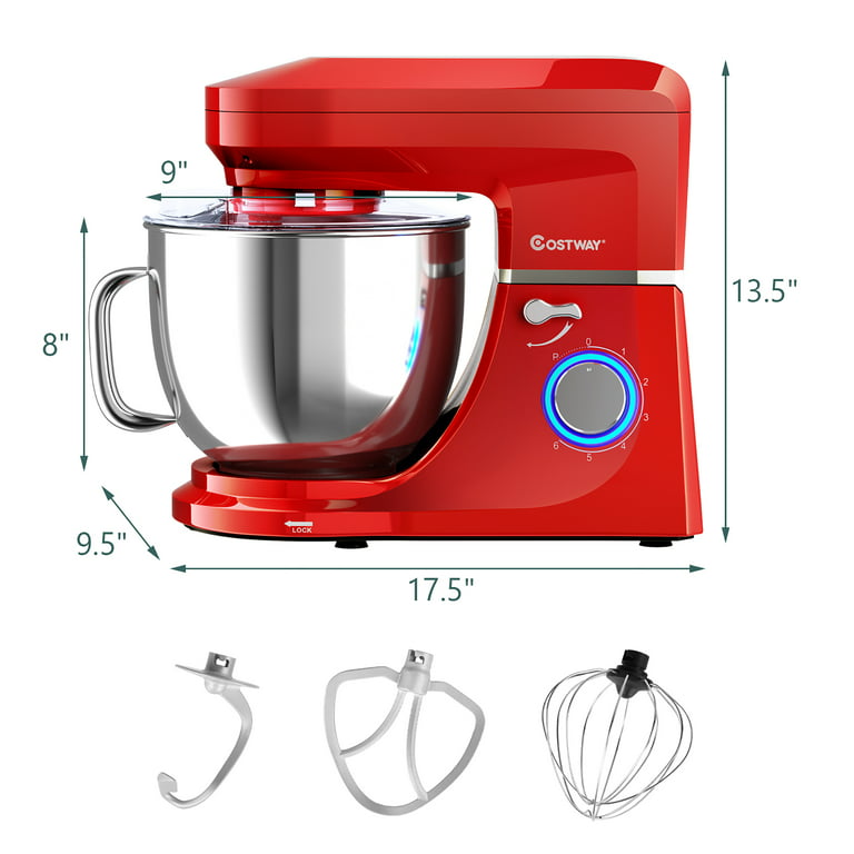  6-IN-1 Stand Mixer, 1200W LCD Display Kitchen Electric Mixer,  6.5QT Stainless Steel Bowl Mixer, Multi-Function Kitchen Mixer With Dough  Hook, Whisk, Beater, Meat Grinder, Blender, Splash Guard: Home & Kitchen