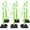 Green, variant on BESEA 6Pack Crowd Control Barriers with Plastic Chains 40" Green Stanchion Posts with Reflective Bands, 6.6 FT Chain Fillable Water/Sand Base Queue Line Barrier for Parking Events & Safety Zones