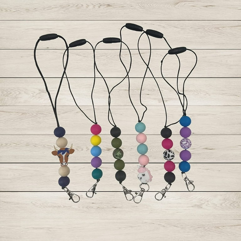 Lashicorn Freshie Hangers with Focal Beads and Bead Barrel Connector Clasps and Keychain Clip Hooks 10 Pk Mixed Random Focal Beads for Freshie