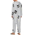 thumbnail image 3 of Badtz Maru Unisex Onesie Pajamas Zipper Jumpsuit Hooded One Piece Sleepwear for Family Mens Womens, 3 of 8