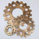 thumbnail image 5 of Engranaje De Rústica Industrial Rueda De Engranajes tesanía Ped Escultura Decoración Colgante 24cm de oro perfecl Equipo de madera, 5 of 8