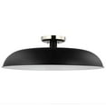 thumbnail image 4 of Colony 1 - Light Matte Black/Polished Nickel Black Mid Century Modern Steel Flush Mount Light, 4 of 5