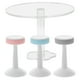 thumbnail image 1 of KAKOWELY 1 juego de mesa de comedor en miniatura, silla, muebles de plástico, modelo de casa pequeña., 1 of 4