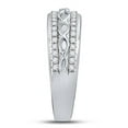 thumbnail image 4 of 10K White Gold His Hers Round Diamond Cluster Matching Wedding Set 1 Cttw, Womens Size: 5-10, Mens Size: 7-13, 4 of 4