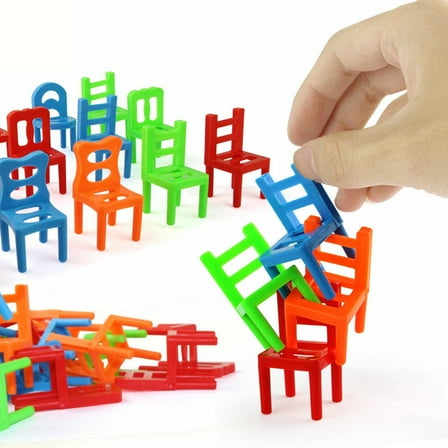 Yannianjz under $5 Board Game, Balance Chairs Board Game,ChildrenEducationalToy, Stacking Chair Game,KidsLogic Puzzle, Colorful LearningToy