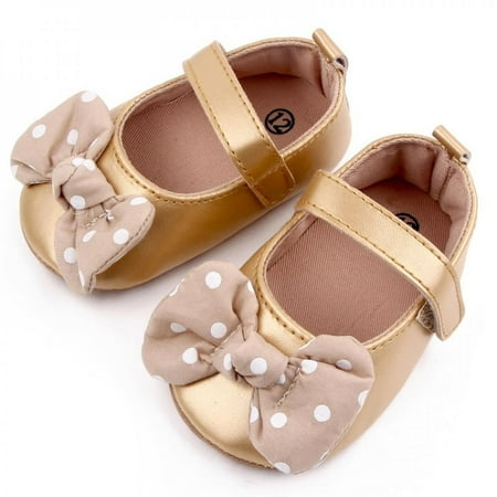 

Baby First Walkers Toddler PU Princess Bow Loving Heart Shoes Bowknot Lace Up Glitter Crib Sole Sneaker