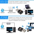 thumbnail image 5 of USB WiFi Bluetooth Adapter, 600Mbps Dual Band 2.4/5Ghz Wireless Network External Receiver, Mini WiFi Dongle for PC/Laptop/Desktop, 5 of 8