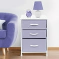 thumbnail image 5 of Sorbus Nightstand 3-Drawer Shelf Storage - Bedside Furniture End Table Chest Purple, 5 of 7