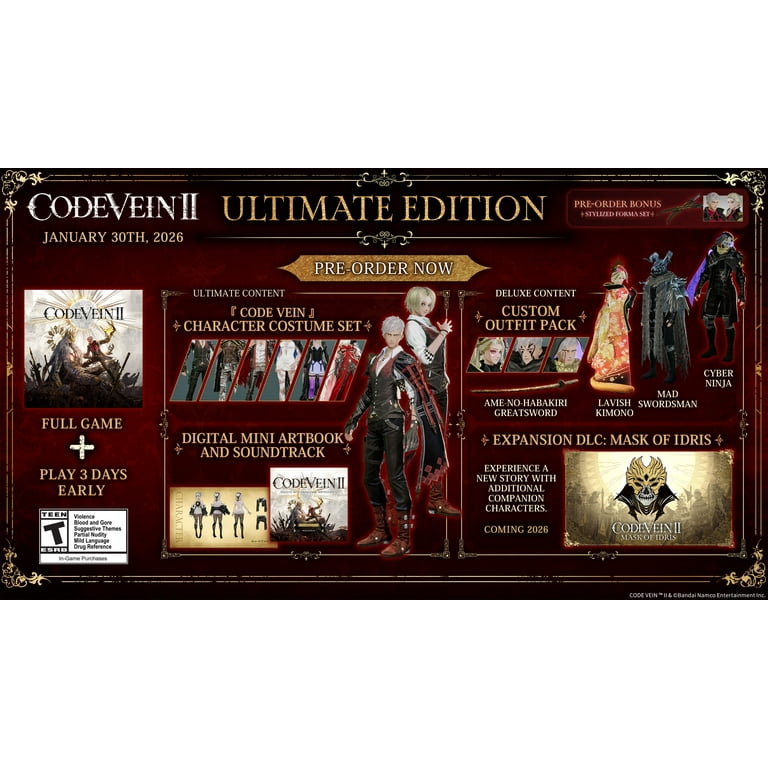 Code Vein II Ultimate Edition, Xbox Series X - Walmart.com