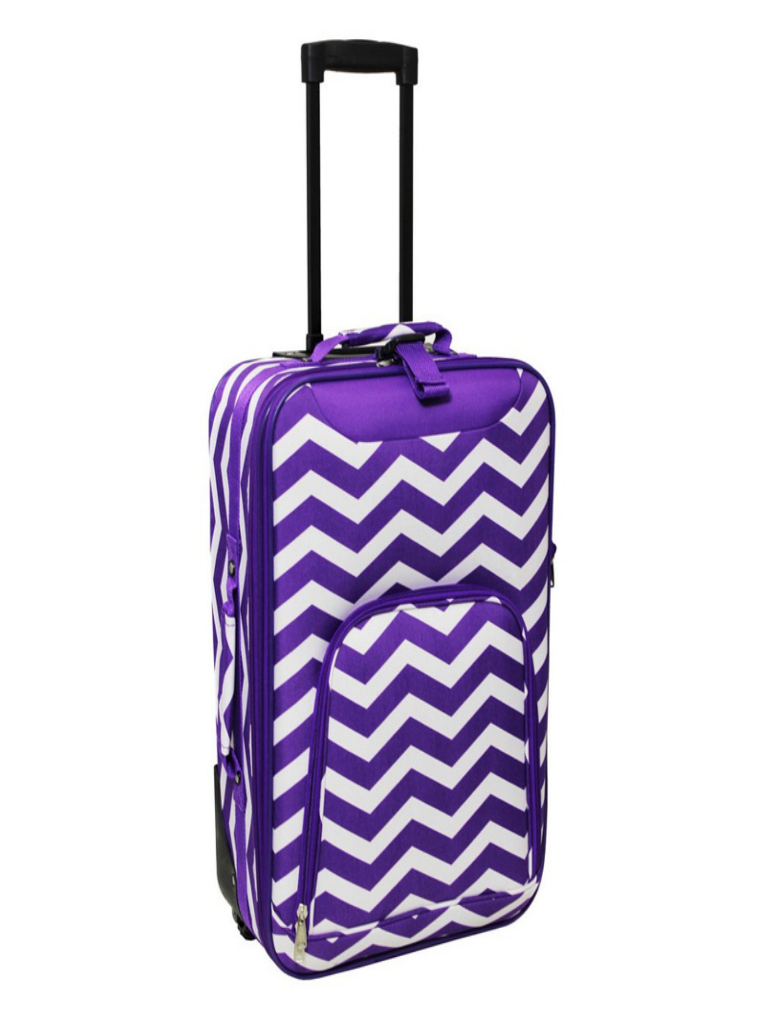 World Traveler Chevron 20 in. Rolling CarryOn Luggage Suitcase