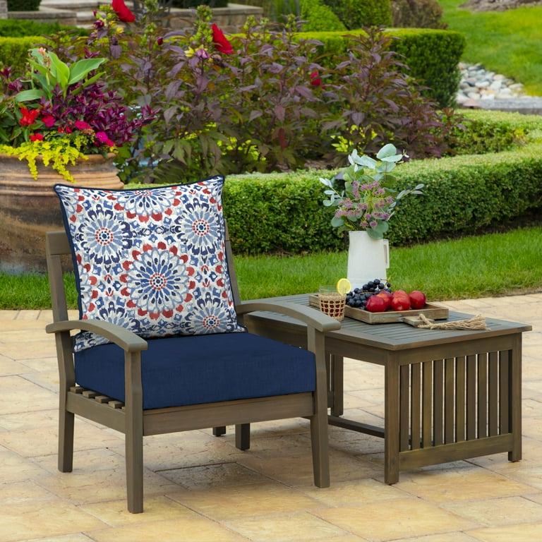 Arden Selections Ruby Leala Texture Outdoor Deep Seat Cushion Set