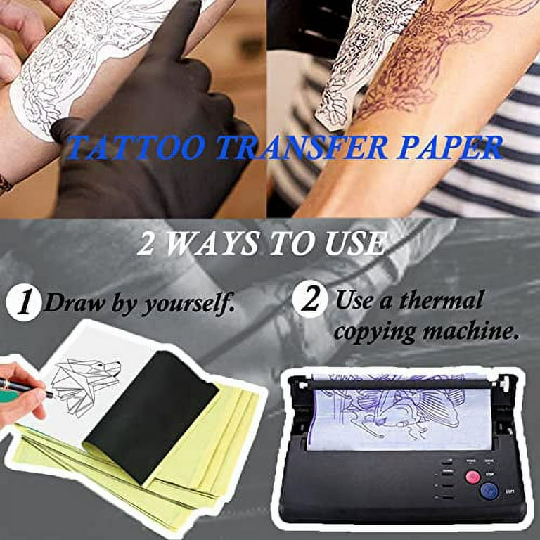SOTICA Tattoo Skins with Transfer Paper, 10pcs Tattoo Practice