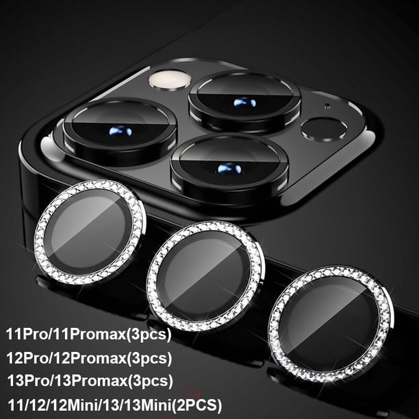 Protector de lente de cámara con purpurina de diamante para iPhone 13 12 11 Pro Max Mini anillo de Metal Len Glass iPhone14 Plus cubierta protectora Tan Jianjun unisex