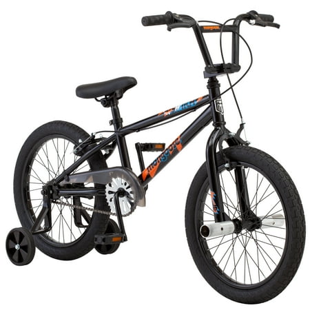 Mongoose Switch 18u0022 Freestyle BMX Bike, Single Speed, Boys, Black Multi