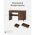thumbnail image 2 of EYYTHUNG 47" Fluted Executive Desk, Modern Wood Home Office Desk with Charging Station, Drawer & Cabinet, Computer Writing Desk, 2 of 7
