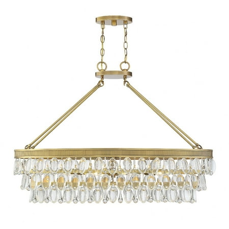 

Glam Eight Light Chandelier-Warm Brass Finish Bailey Street Home 159-Bel-3354990