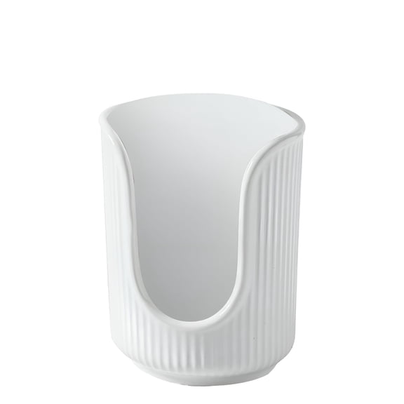 ACDANC Bathroom Cup Dispenser with Stylish Vertical Stripes - Disposable Mouthwash Cup Holder Holds 3-4 Oz Paper Cups for Rinsing Cups on Bathroom Vanity Countertops