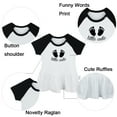 thumbnail image 2 of Little Cutie Novelty Dresses For Baby, Newborn Babies Skirts, Infant Princess Dress, 0-24M Kids Graphic Clothes (Black Raglan Dresses, 6-12 Months), 2 of 5