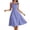 Blue, variant on Women's Square Neckline Sleeveless A-line Dress, Size S-2XL