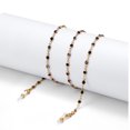 thumbnail image 3 of Cadenas para gafas de sol para mujer, elegante soporte para gafas, cadena, correa para gafas, cordón, cuentas negras, 27,5 pulgadas, 3 of 4