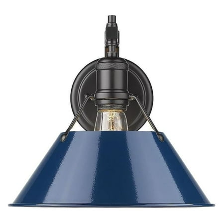 

3306-1W BLK-NVY Orwell Wall Sconce Matte Black with Navy Blue Shade