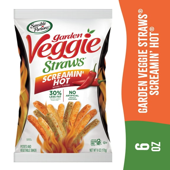 Sensible Portions Garden Veggie Straws, Screamin' Hot, 6 oz
