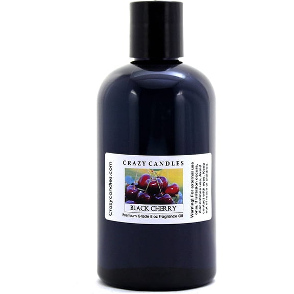 Crazy Candles 8oz Black Cherry 8 Fl Oz Bottle (237ml) Premium Grade Scented Fragrance Oil Made in USA