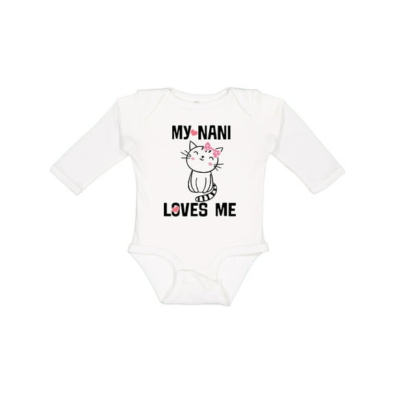 Inktastic My Nani Loves Me Girls Girls Long Sleeve Baby Bodysuit