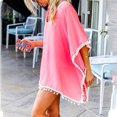 thumbnail image 3 of Ruimatai Swimsuit Coverup for Women Summer Womens Tops Women Trim Kaftan Chiffon Tassels Swimwear Beach Loose Bikini Cover Up, 3 of 7