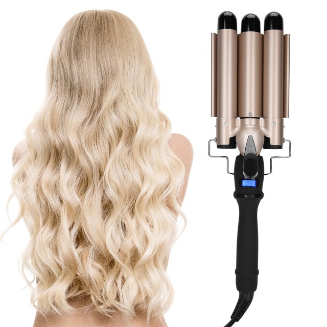 Rizador De Calentamiento Rápido De 3 Barriles, Peinado De Ondas Fáciles Con 3 Barriles Y Cordón Largo, Para Citas Y Fiestas Para Cabello Largo Y Esponjoso Para Cear