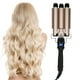 thumbnail image 5 of Rizador De 3 Barriles Varita Rizador De Pelo Rizador De Hierro Rizador De Triple Barril Temperatura Ajustable Rizador Portátil Plancha Para El Cabello Ondas De Playa, 5 of 7