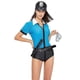 thumbnail image 1 of Halloween Blue Police cosplay game role play uniform American jumpsuit female police costume, 1 of 5