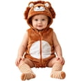 thumbnail image 2 of Baby Toddler Girls Sleeveless Hooded Bodysuit with Socks Two Piece Set Lion Outfit Animal Halloween Cosplay Halloween Kids Size 0-18 Months, 2 of 9